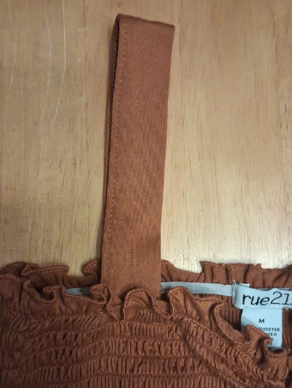 rue21 Rust Smocked Ruffle Tank NWT Size Medium - Picture 4 of 8